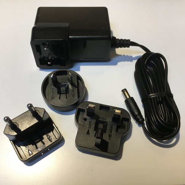 Power Supply Cord with EU, UK and AU interchangeable Plugs